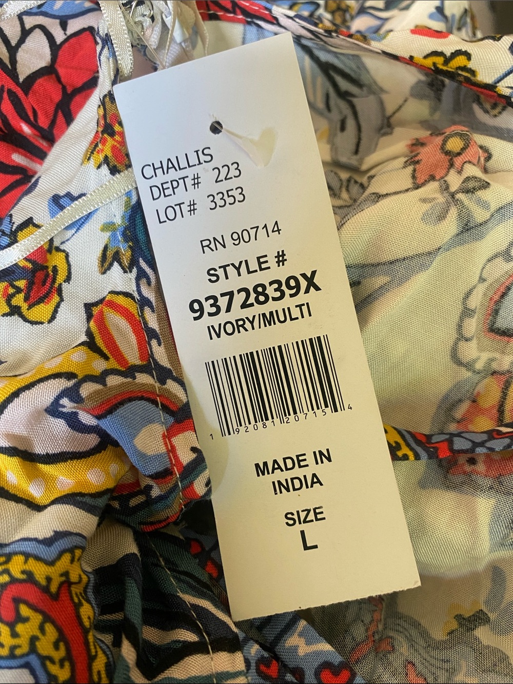White Floral Jumpsuit with Blue & Red Print - Picture 12 of 12